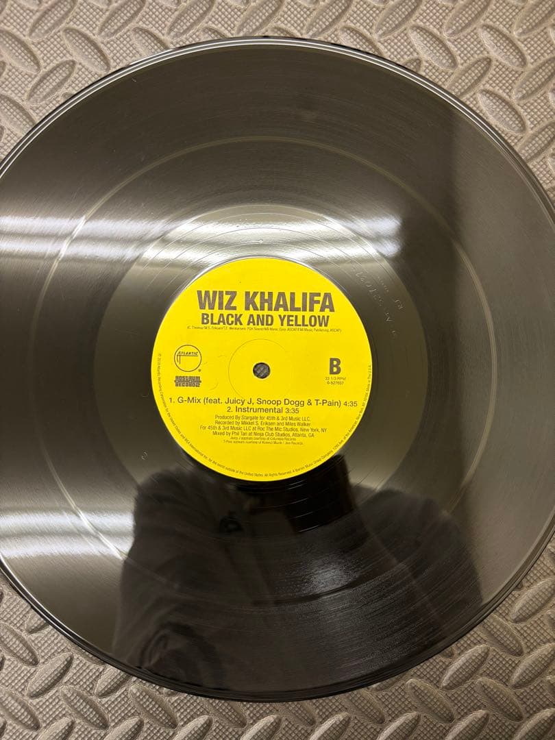 Wiz Khalifa - Black And Yellow 12" Vinyl Record G-Mix feat. Snoop Dogg