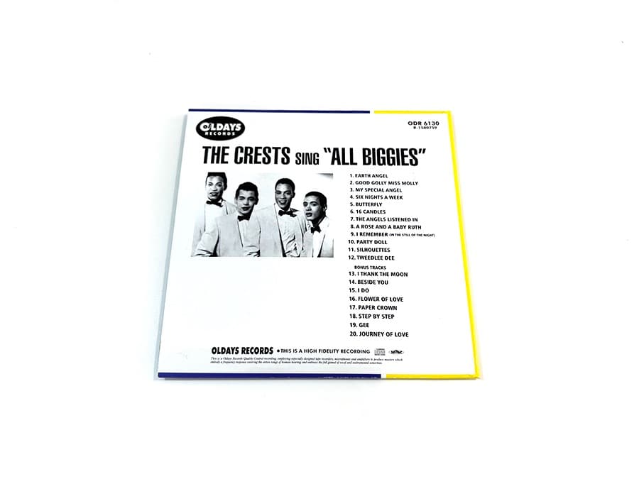 The Crests - The Crests Sing All Biggies CD Japan Press Mini LP Paper Sleeve