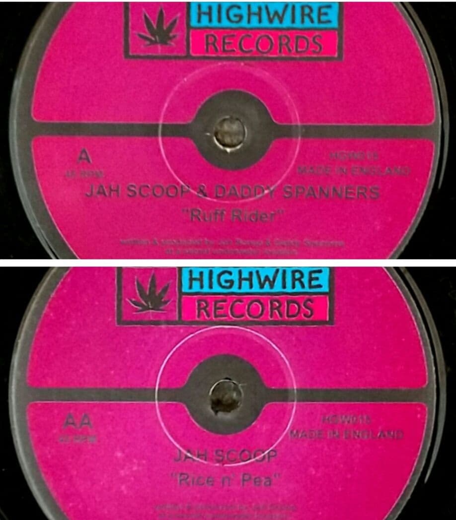 Jah Scoop & Daddy Spanners - Ruff Rider 12" Vinyl Highwire Records UK Dance