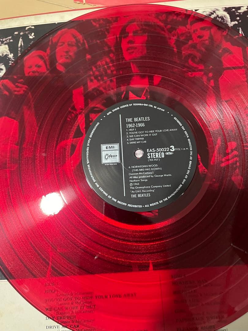 The Beatles 1962-1966 2LP Red Vinyl Japan Press with OBI Limited Edition