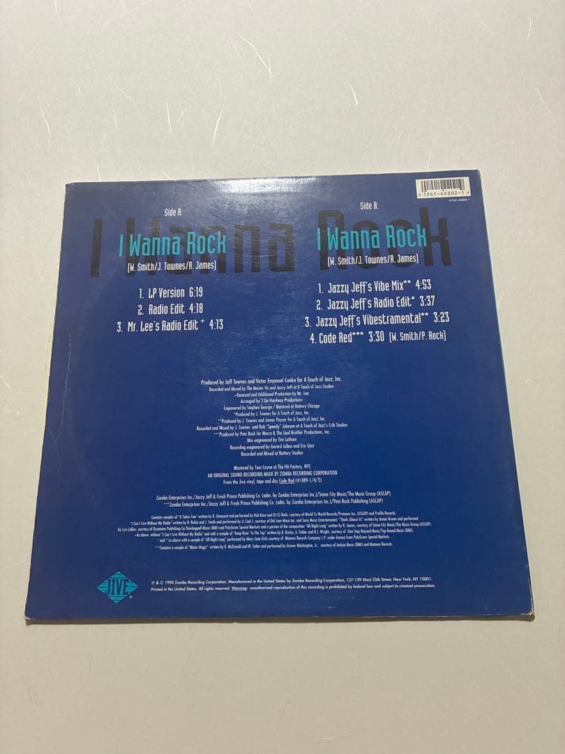 Jazzy Jeff & Fresh Prince I Wanna Rock 12" Vinyl Remix Instr Used | Japansoundstore