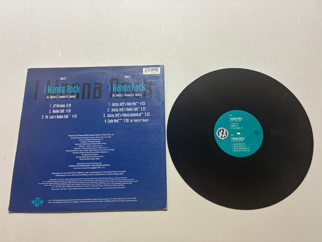 Jazzy Jeff & Fresh Prince I Wanna Rock 12" Vinyl Remix Instr Used | Japansoundstore