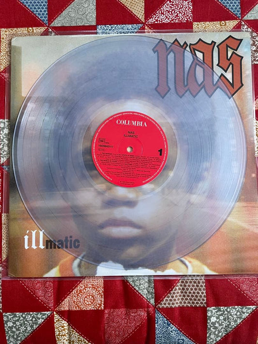 Nas - Illmatic LP Clear Vinyl Record 1994 Hip Hop Classic Columbia
