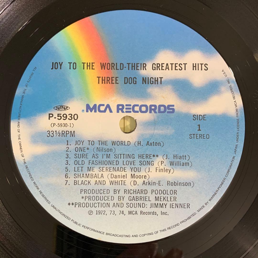 Three Dog Night - Joy To The World: Their Greatest Hits LP Japan MCA P-5930 Obi