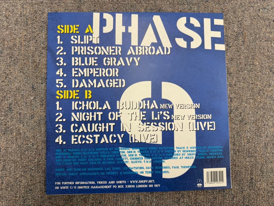 SNUFF Blue Gravy Vinyl LP UK Punk Rock Signed by 3 Members Rare