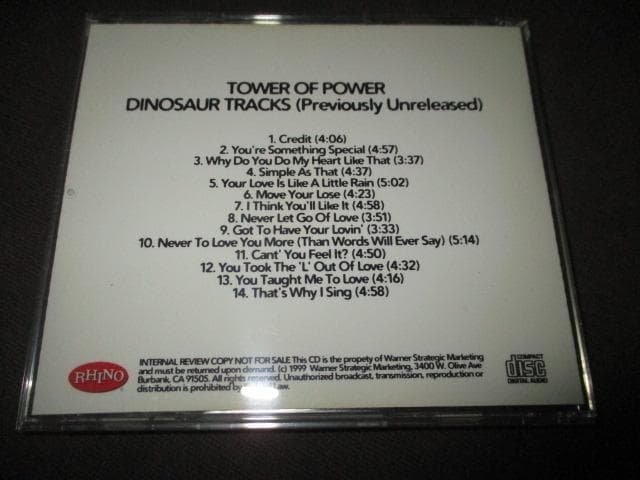 Tower Of Power Dinosaur Tracks CD Rare US Promo Internal Review Copy 1999