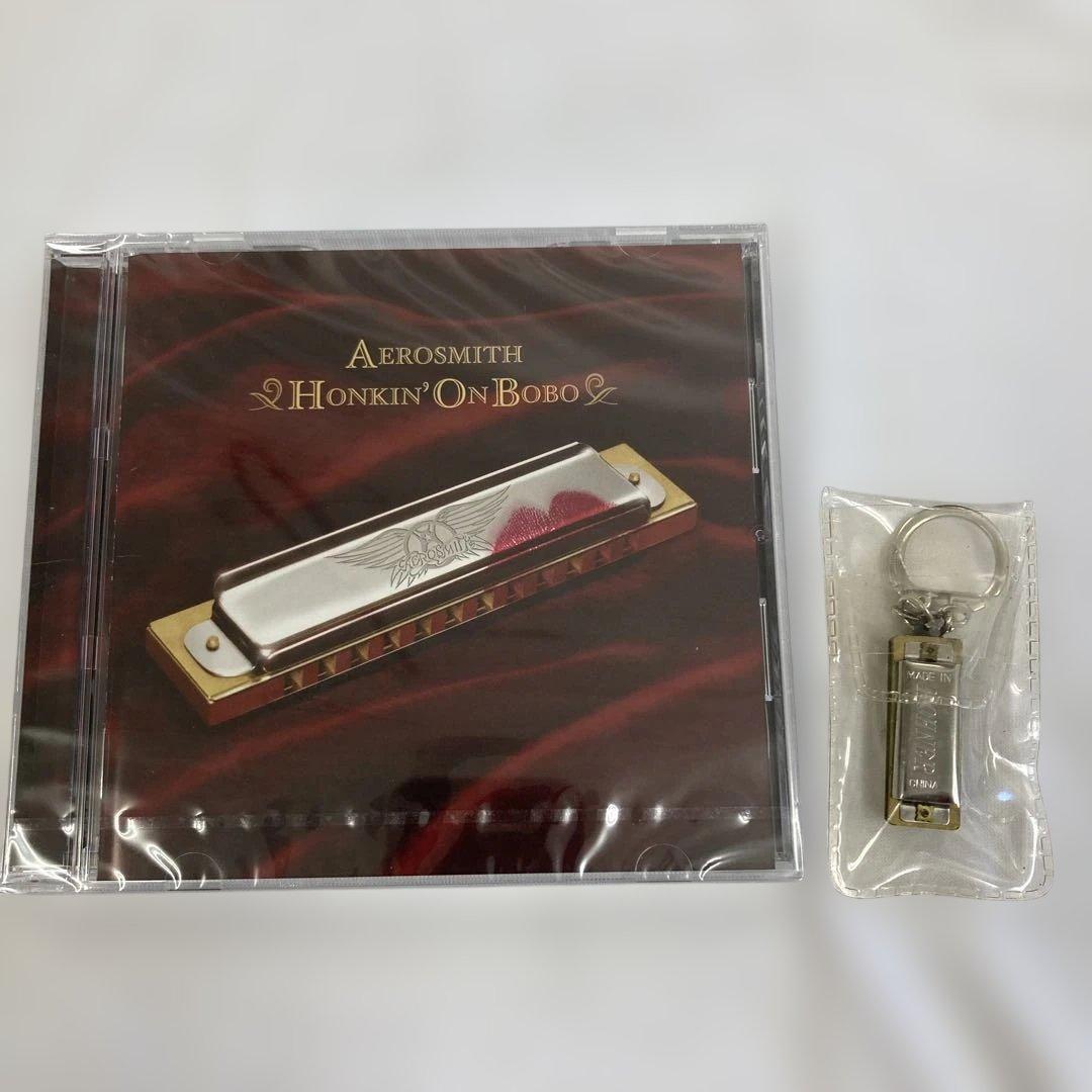 Aerosmith Honkin' on Bobo CD Japan Press with Harmonica Keychain Limited Edition