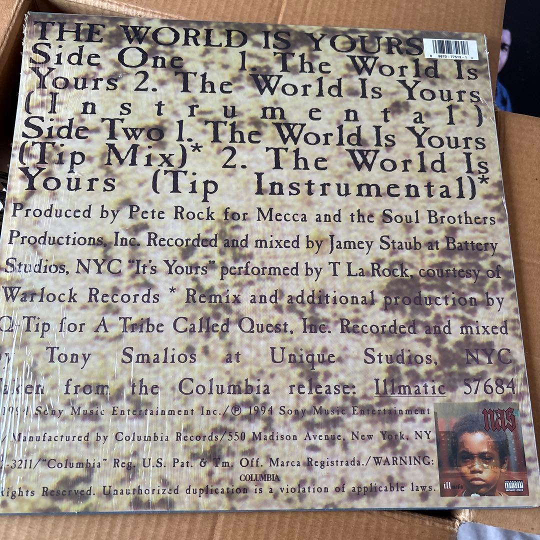 Nas - The World Is Yours 12" Vinyl Record Pete Rock Hip Hop Classic