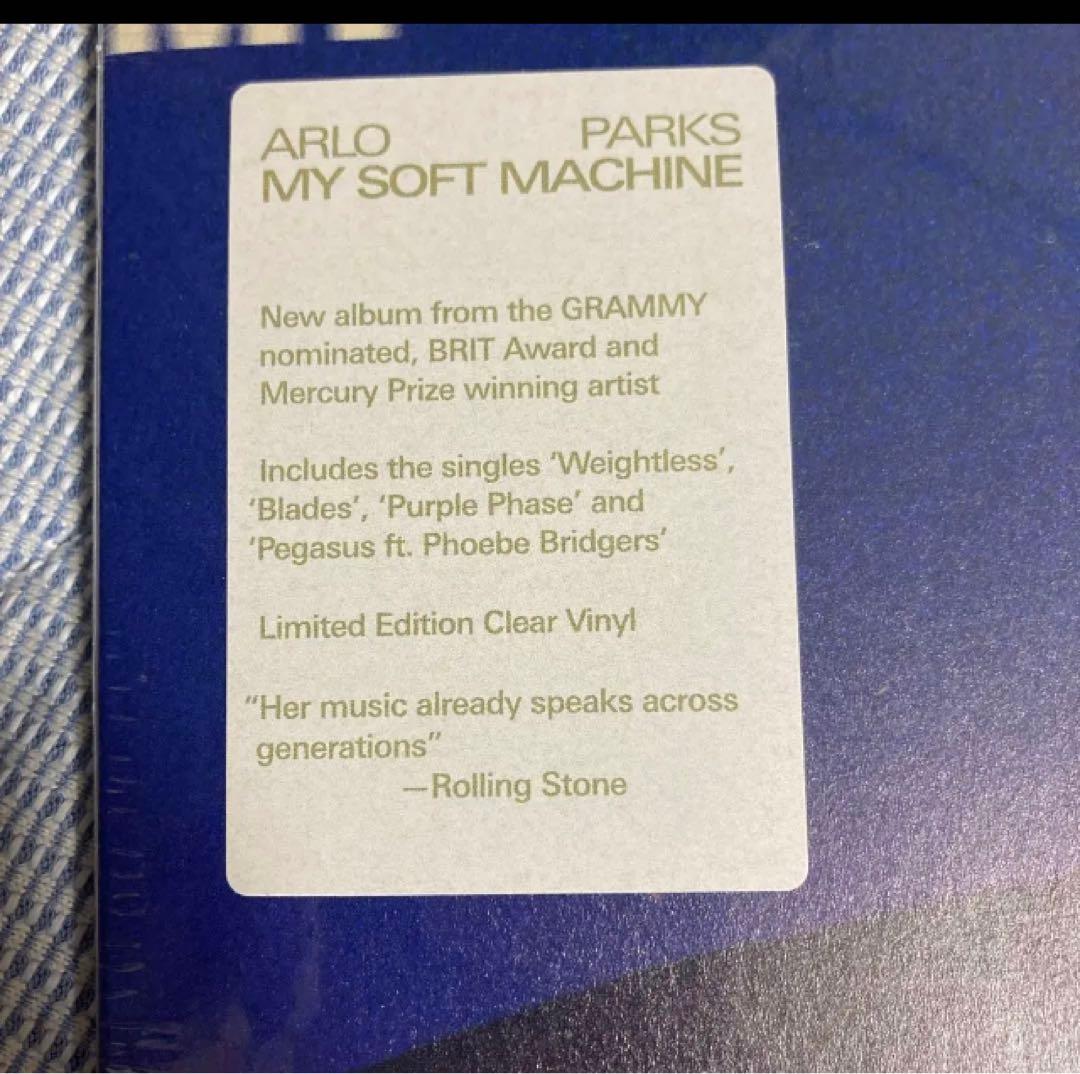 Arlo Parks - My Soft Machine LP Clear Vinyl Signed Insert Limited Edition