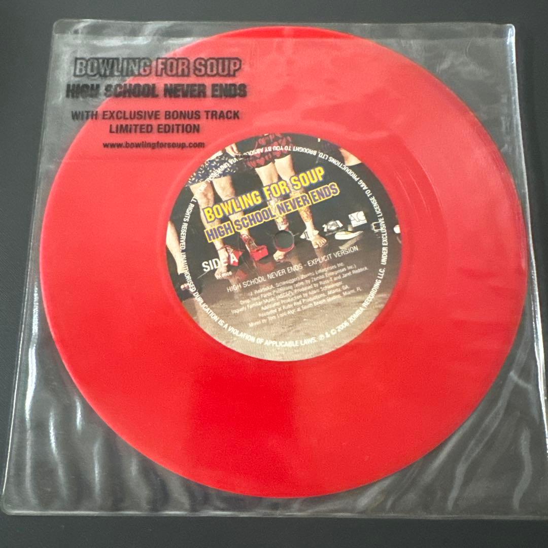 Bowling For Soup - High School Never Ends 7" Red Vinyl Limited Edition
