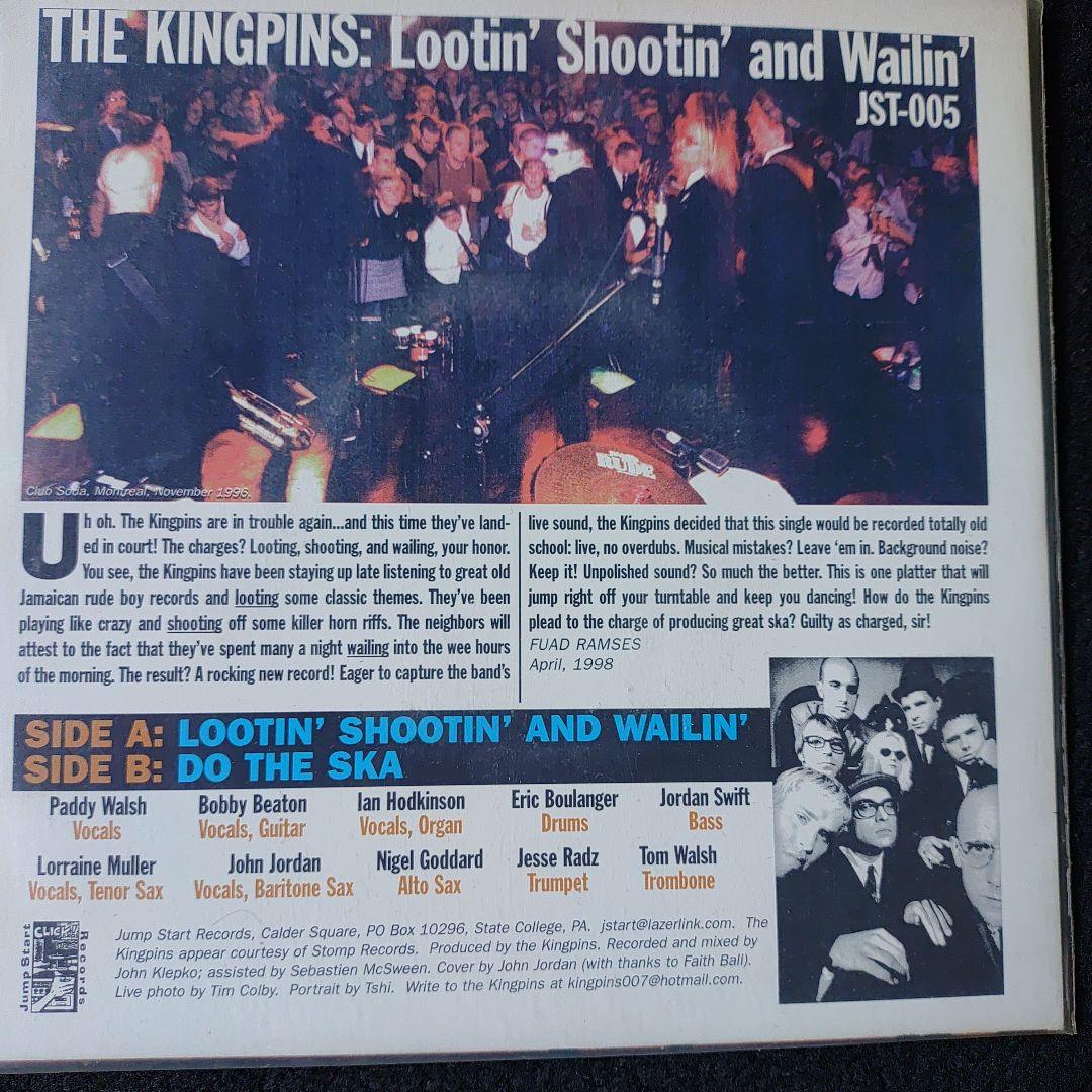 The Kingpins Lootin' Shootin' and Wailin' 7" Blue Vinyl Ska Record JST-005
