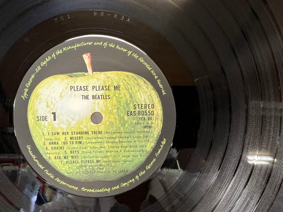The Beatles - Please Please Me LP 1976 Japan Pressing EAS-80550 Apple Early Matr