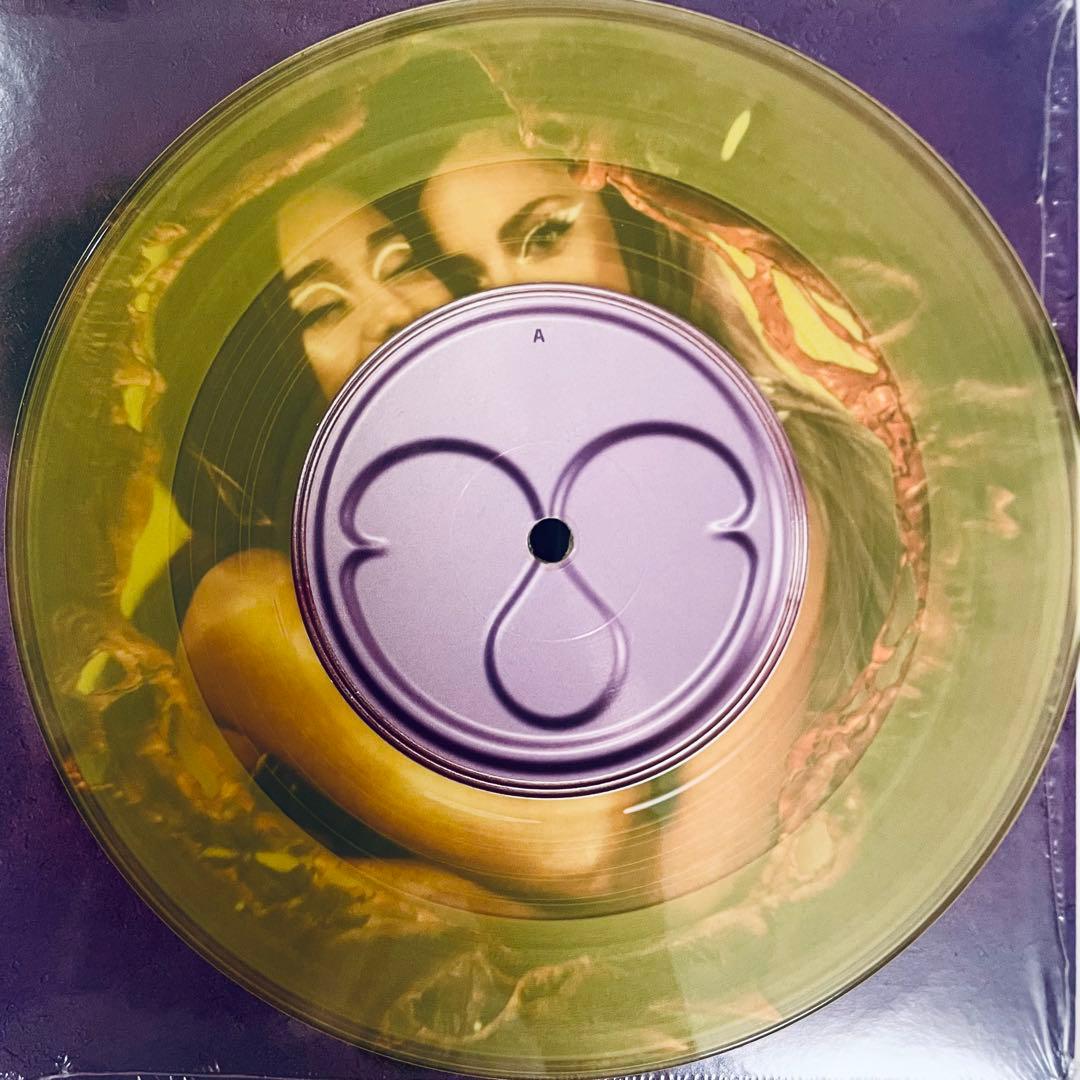 Lady Gaga & Ariana Grande - Rain On Me - 7" Translucent Yellow Vinyl US Pressing