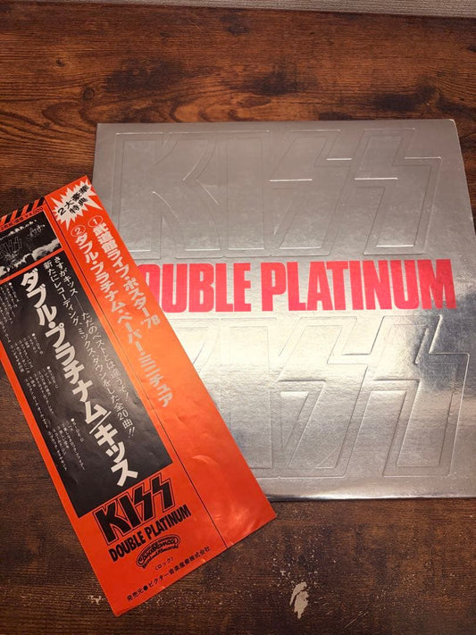 KISS Double Platinum 2LP Japan Vinyl Original Obi Poster Inserts Included