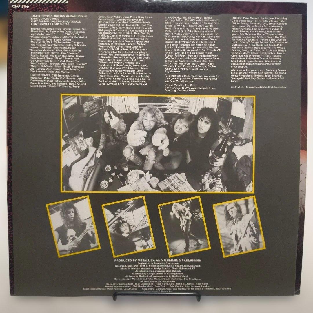 Metallica Master of Puppets LP Japan CBS/Sony 28AP 3169 Obi Color Pinup Included