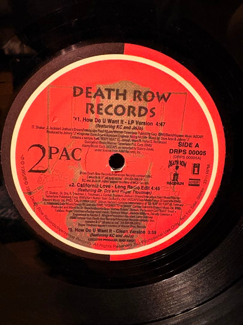 2Pac - How Do U Want It / Hit 'Em Up - Rare US Promo 12" Vinyl Death Row Records
