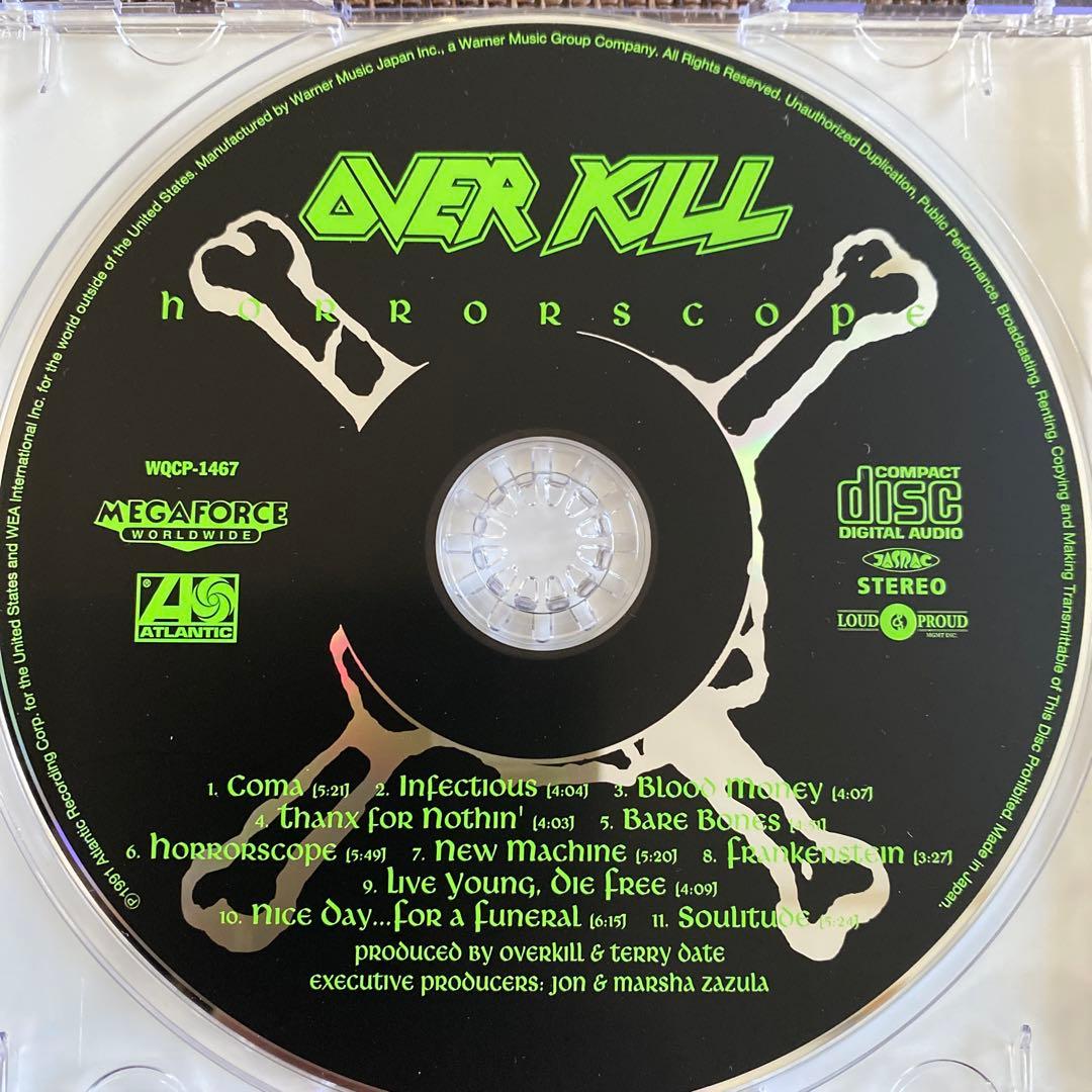 Overkill - Horrorscope CD Japan Press, Tower Records Limited Remaster with OBI