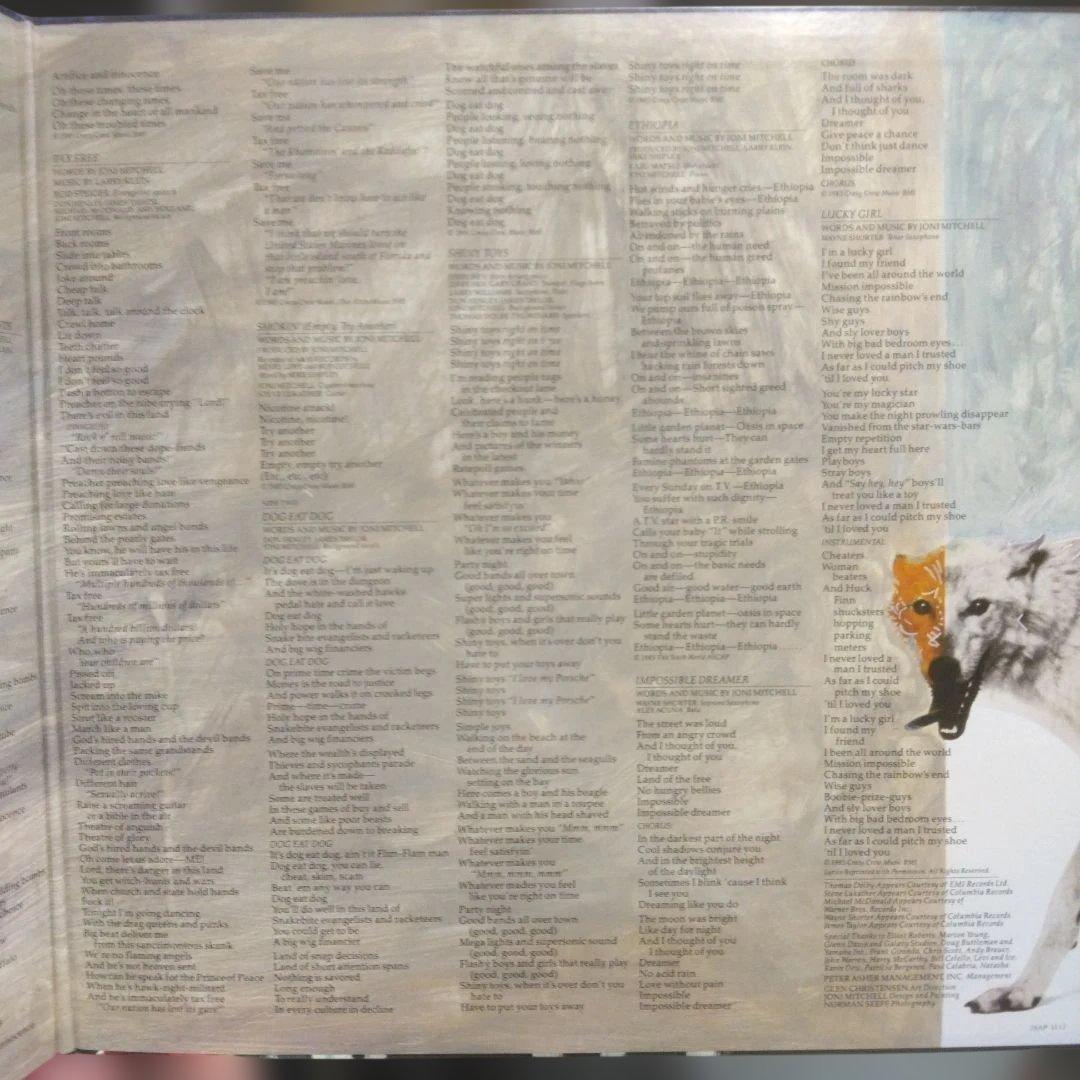 Joni Mitchell Dog Eat Dog LP 1985 Japanese Domestic Vinyl with Postcard Used | Japansoundstore