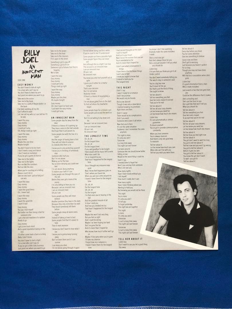Billy Joel - An Innocent Man Vinyl LP 1983 Japan w/ Obi, Lyric Sheet