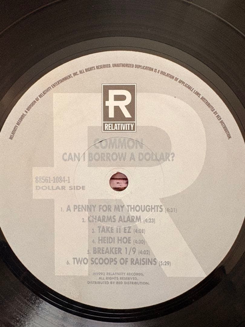 Common - Can I Borrow A Dollar? LP 1992 Original Relativity Hip Hop Vinyl
