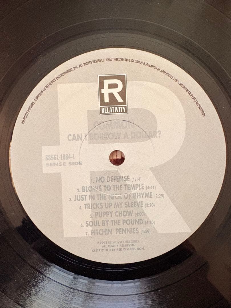Common - Can I Borrow A Dollar? LP 1992 Original Relativity Hip Hop Vinyl