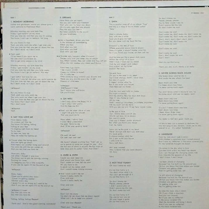 Fleetwood Mac - Live 2LP Japan Vinyl Record with Obi & Inserts
