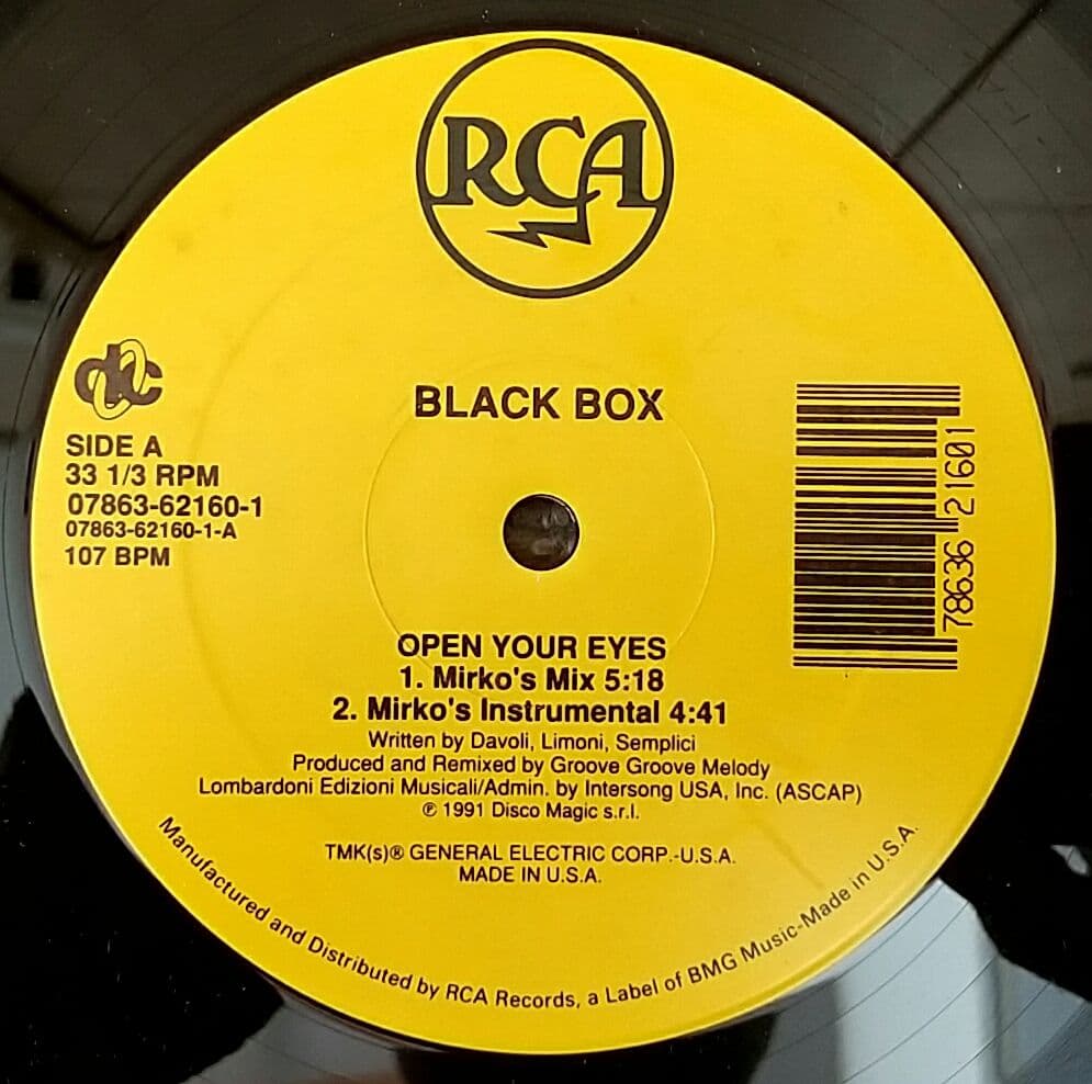 Black Box - Open Your Eyes (12-inch Vinyl, 1991) Club Dance House