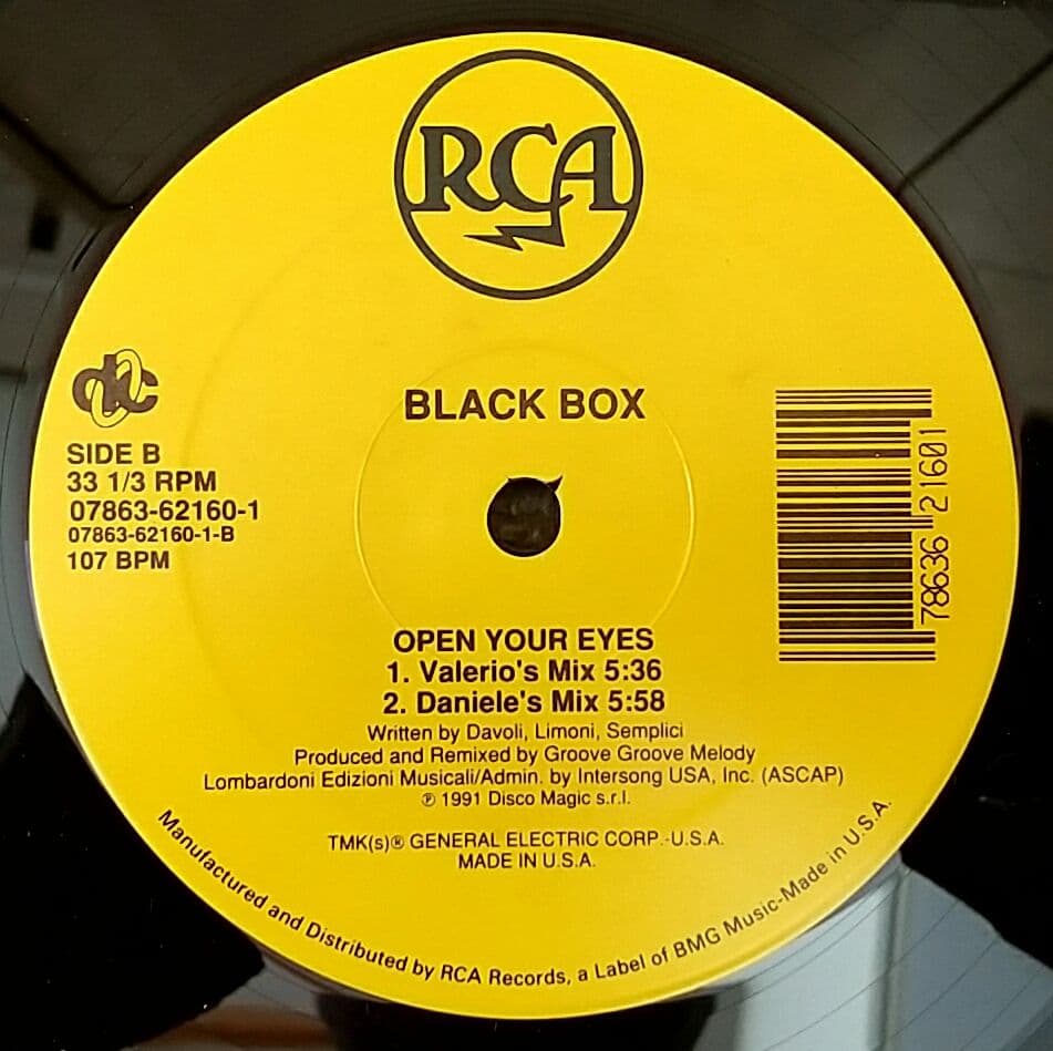 Black Box - Open Your Eyes (12-inch Vinyl, 1991) Club Dance House