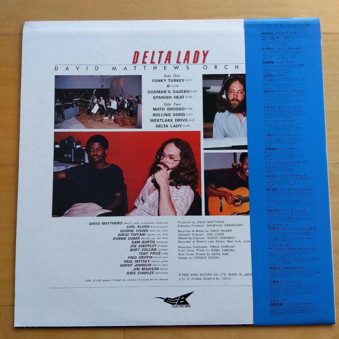 David Matthews Orchestra - Delta Lady Japan Vinyl LP K28P-6028 Fusion Jazz