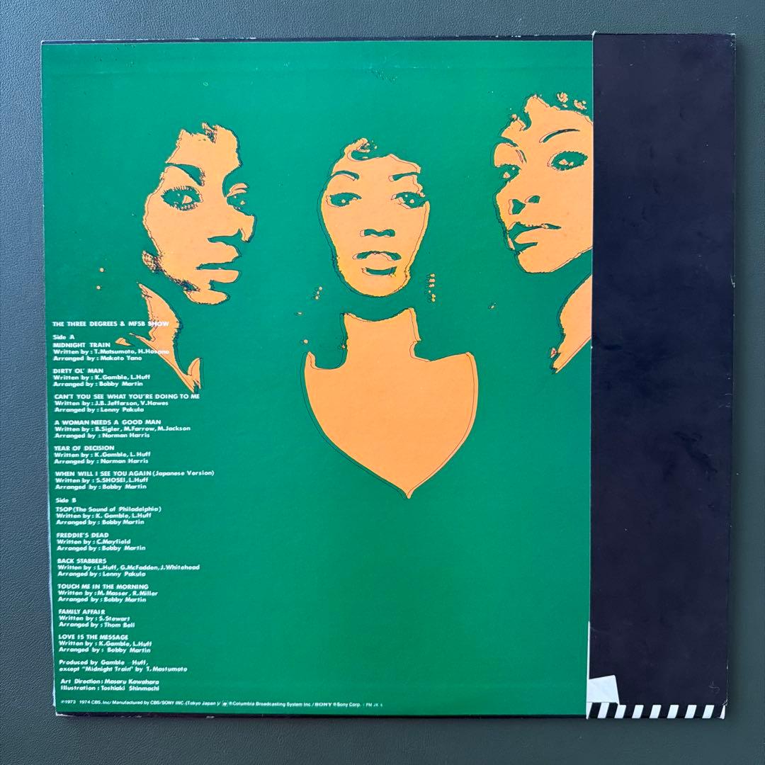 The Three Degrees & MFSB Show Vinyl LP Japan 1974 Obi Philly Soul Funk Disco