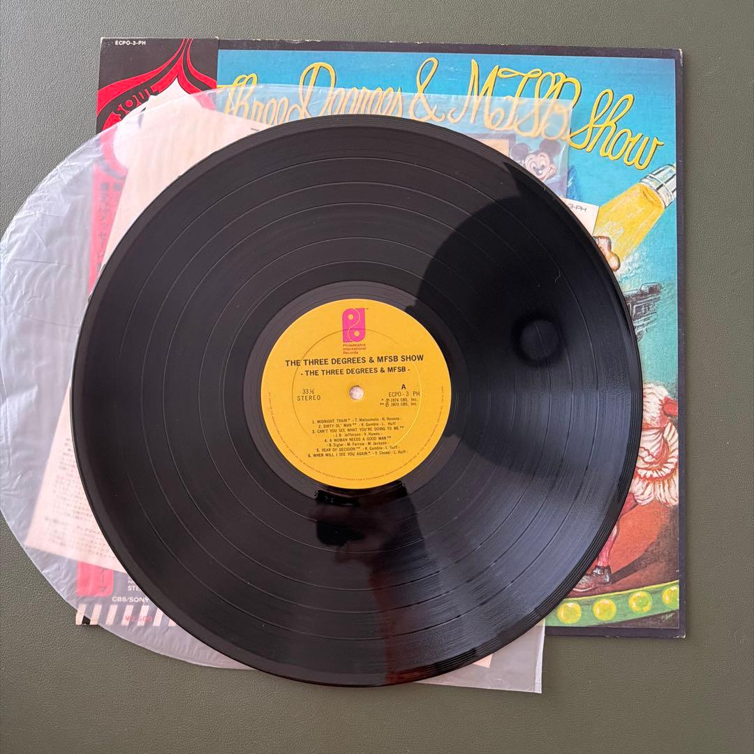 The Three Degrees & MFSB Show Vinyl LP Japan 1974 Obi Philly Soul Funk Disco