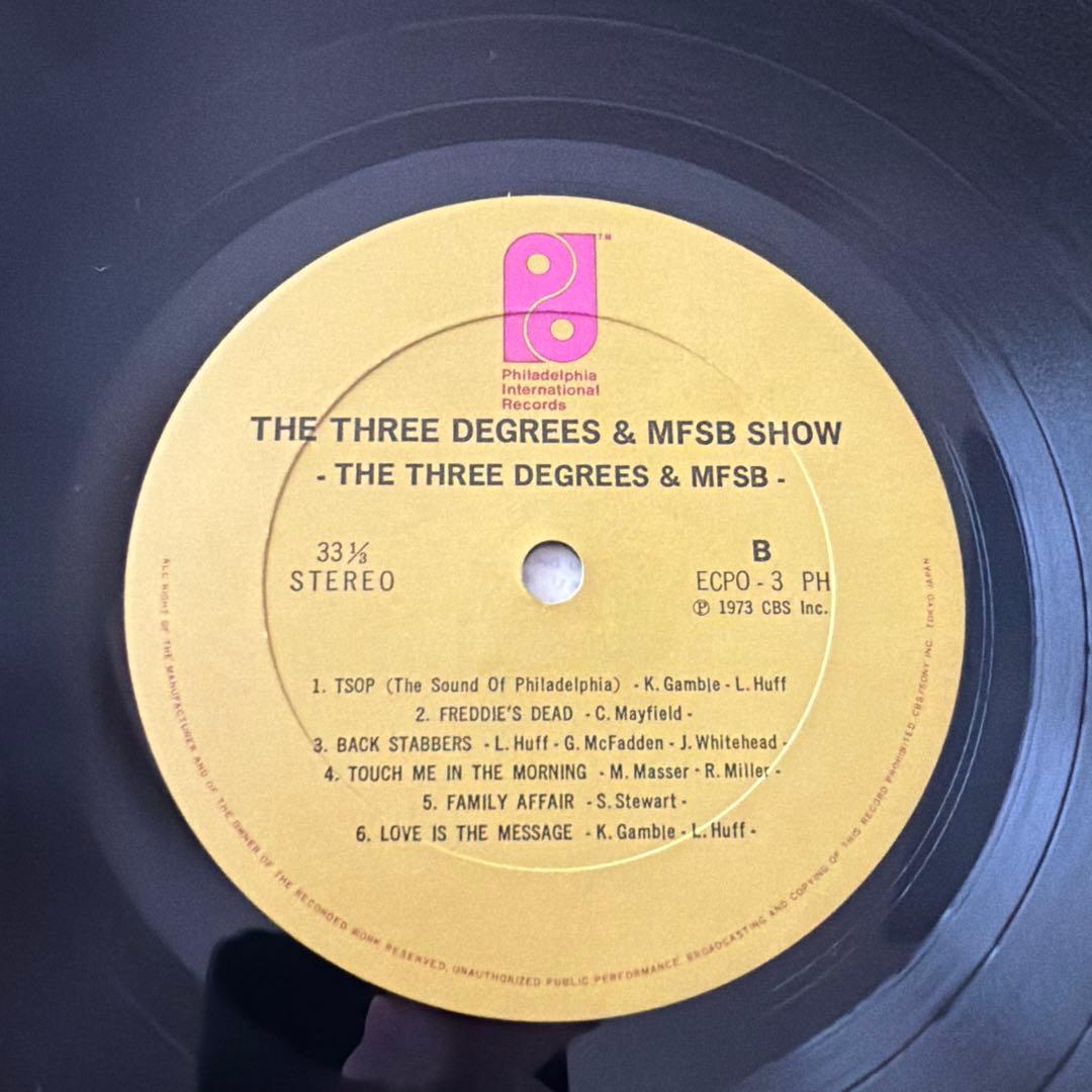 The Three Degrees & MFSB Show Vinyl LP Japan 1974 Obi Philly Soul Funk Disco