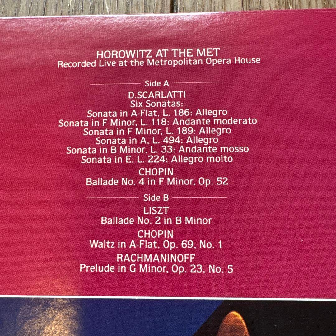 Horowitz at the Met Vinyl LP RCA Red Seal Classical Live Recording Used | Japansoundstore