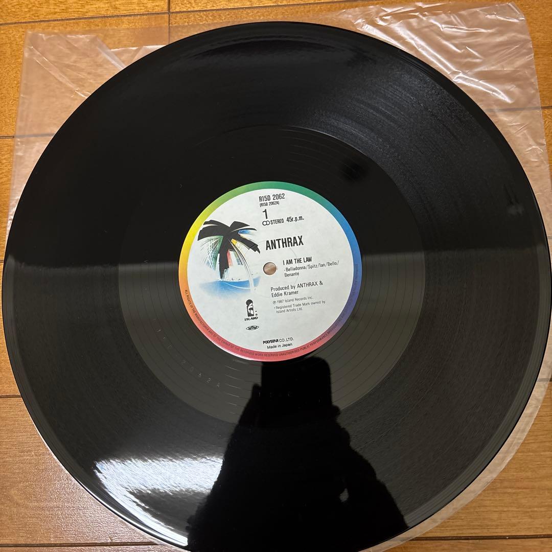 Anthrax - I Am The Law 12" EP Japan 1987 Original Pressing w/ Obi & Insert