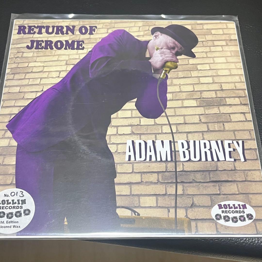 Adam Burney Return Of Jerome 7" Vinyl Record Smoke Gray Marble Rockabilly Japan