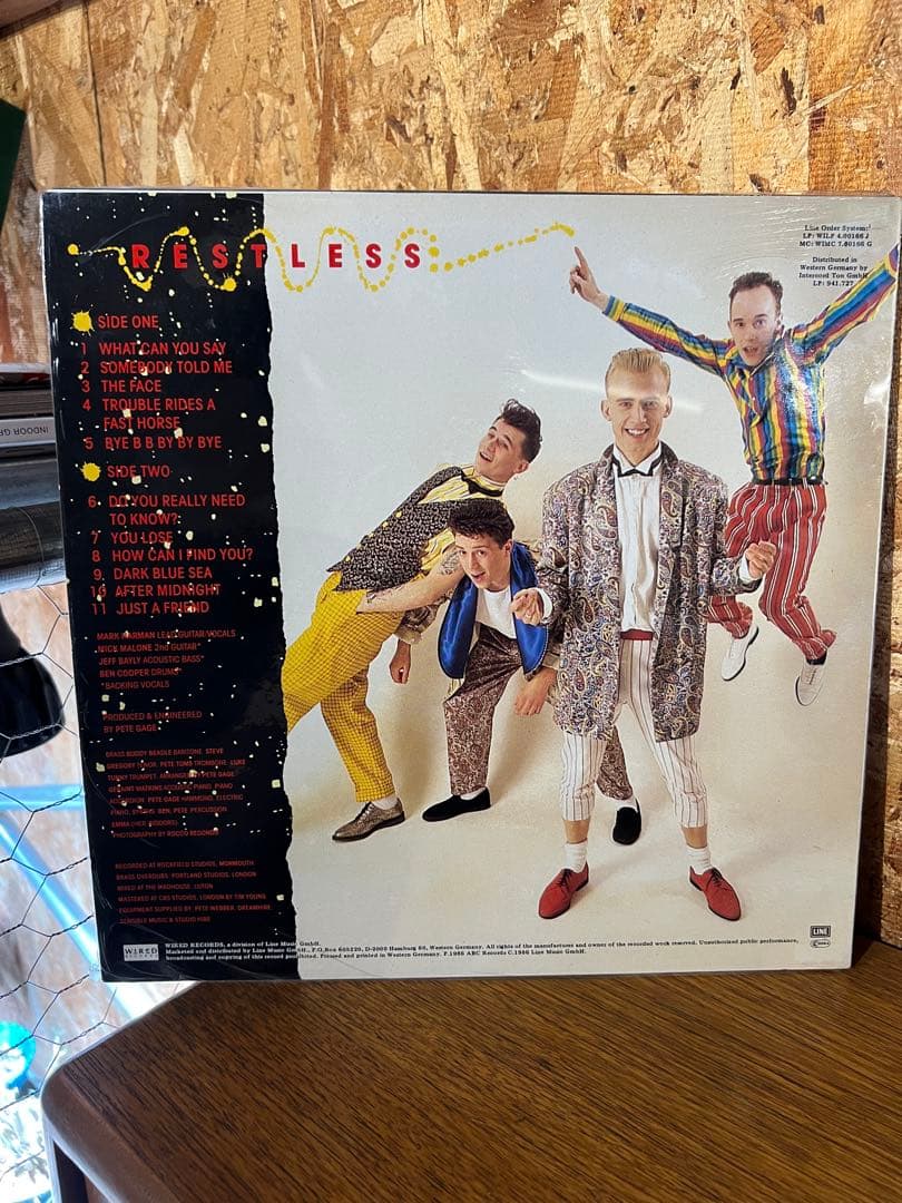Restless - After Midnight LP White Vinyl Germany Pressing 1986 Rockabilly
