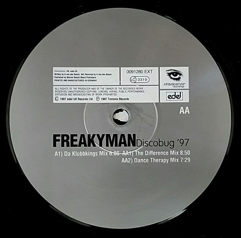 Freakyman - Discobug '97 12" Vinyl Record House Techno Dance Xtravaganza