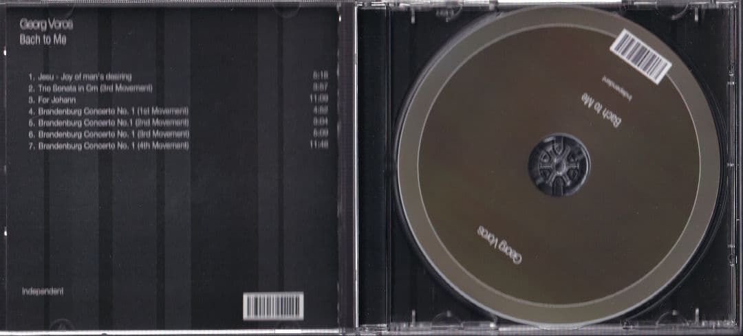 Georg Voros - Bach To Me CD, Rare Independent Release Drummer Solo Project