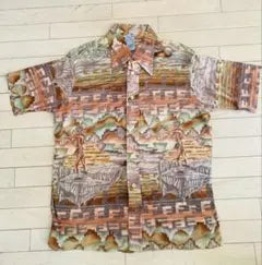 RAINBOW ROAD Native American Art Design Button Up Shirt Size XL