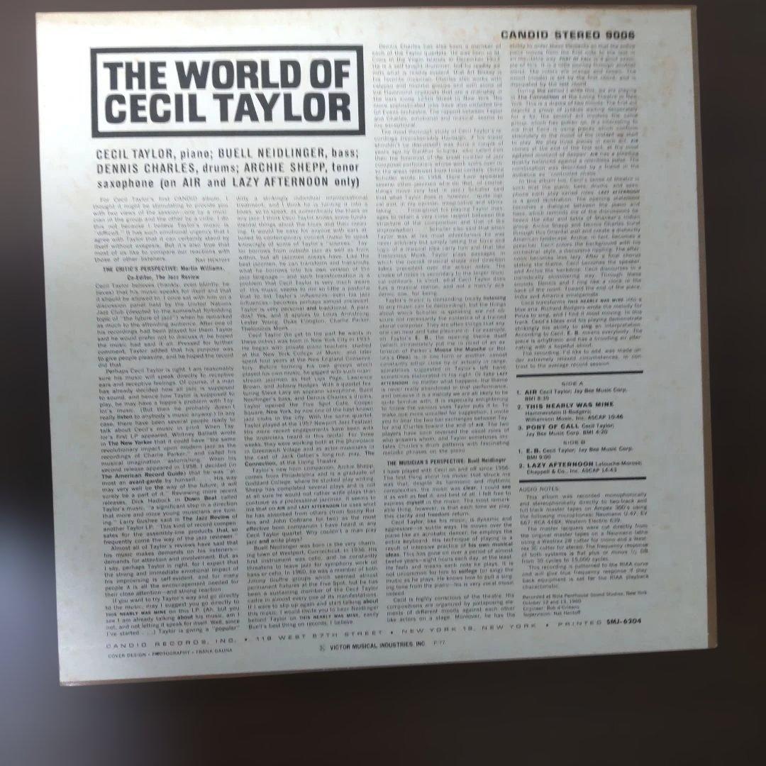 Cecil Taylor - The World Of Cecil Taylor Vinyl LP Japan Jazz Candid SMJ-6204