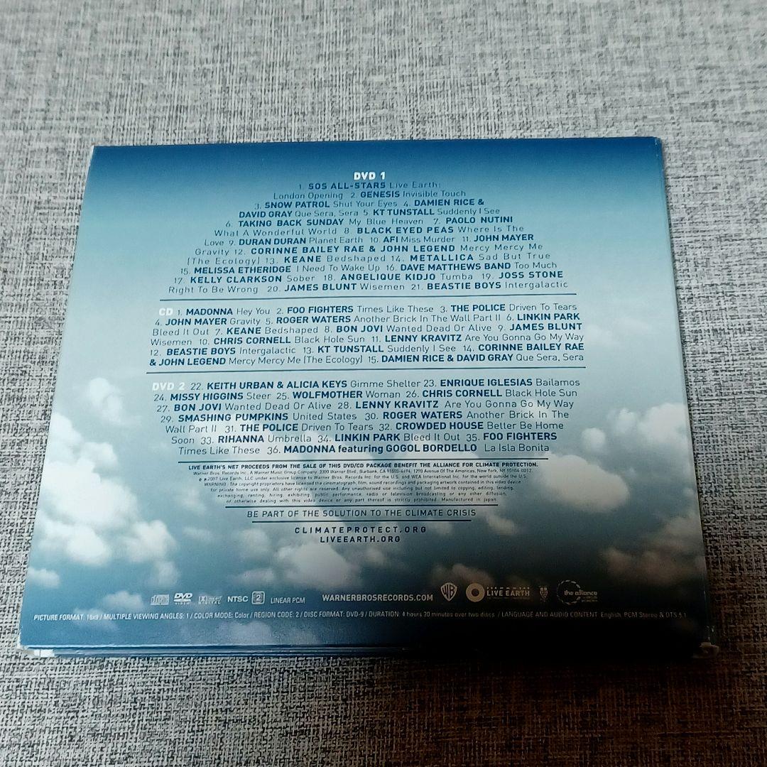Live Earth: The Concerts for a Climate in Crisis Japan 2CD+DVD Set with OBI
