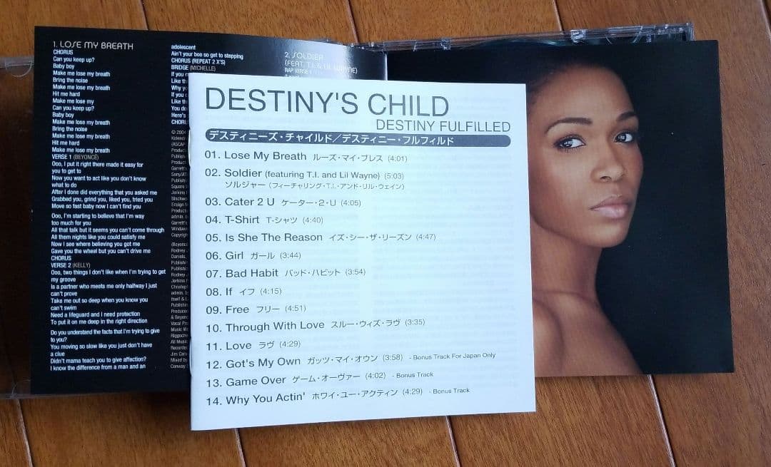 Destiny's Child Destiny Fulfilled Japan Press CD 2004 Bonus Tracks