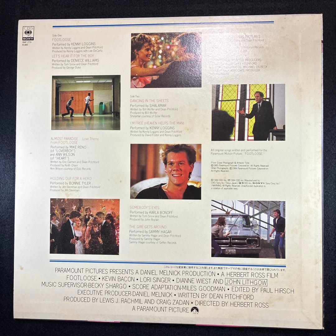 Footloose Original Motion Picture Soundtrack Vinyl LP 1984 Japan 28AP 2770