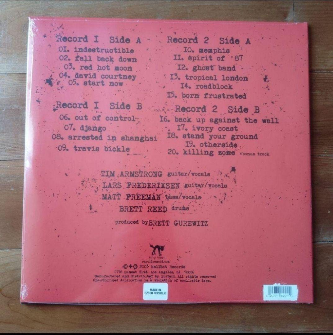 Rancid Indestructible 2LP Red Vinyl Limited Edition Punk Rock Hellcat Records