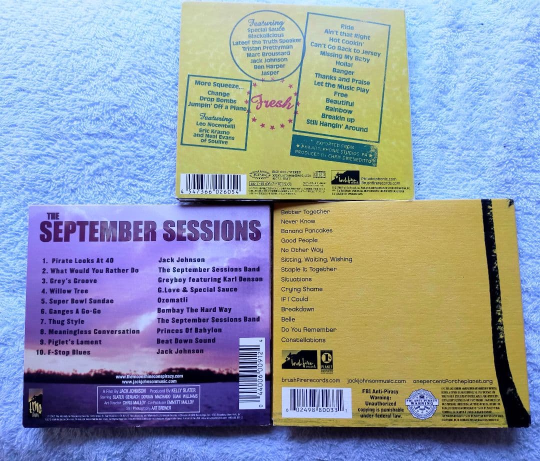 G. Love / Jack Johnson 3 CD Bundle: Lemonade (Japan Press) + Soundtrack + In Bet