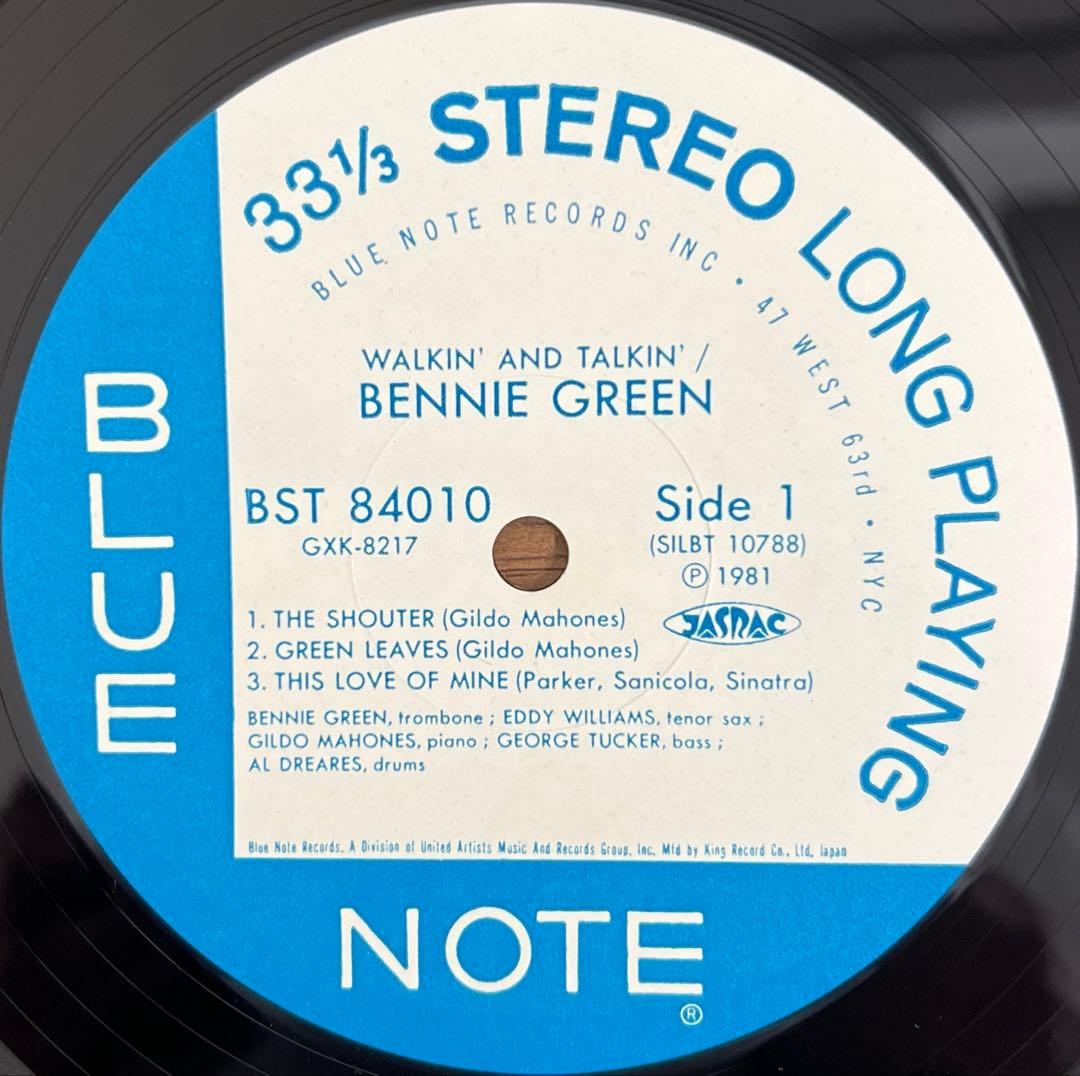 Bennie Green - Walkin' & Talkin' Vinyl LP 1981 Japan Reissue Blue Note Jazz