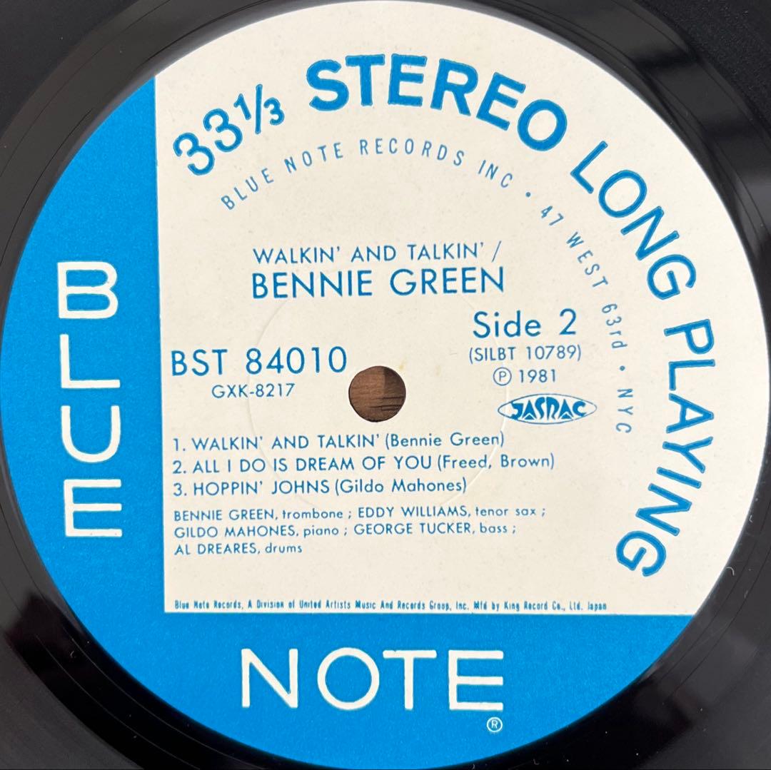 Bennie Green - Walkin' & Talkin' Vinyl LP 1981 Japan Reissue Blue Note Jazz