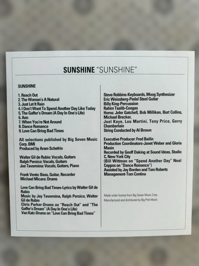 Sunshine Sunshine Japanese Paper Sleeve w/ Obi Rare & Near Mint CD | Japansoundstore