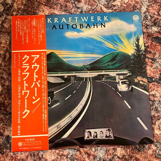 Kraftwerk Autobahn Vinyl LP Japan Pressing w/ Obi & Insert RJ-7010 Electronic