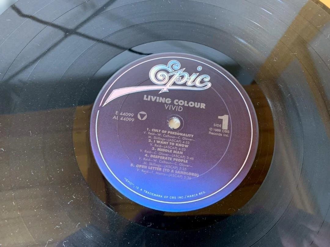 LIVING COLOUR Vivid LP 1988 Original Pressing Epic Records Funk Metal Vinyl